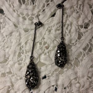 Embellished black earrings